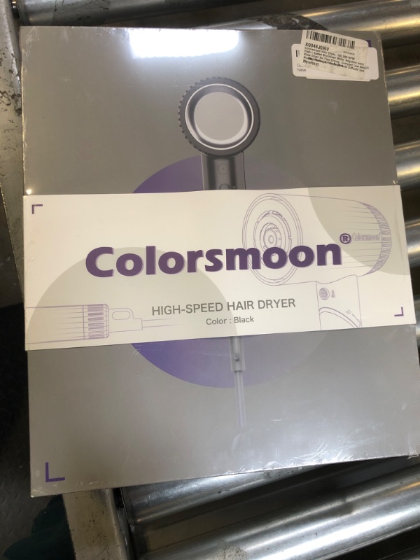 Photo 1 of Colorsmoon Hair Dryer, 100,000 RPM High-Speed Brushless Motor Negative Ionic Blow Dryer for Fast Drying, Compact Low Noise No Heat Damage Hair Dryer with Diffuser and Nozzle, Perfect for Travel/Gift