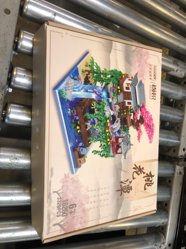 View 2 of Peach Blossom Pond Building Set, 3320 Pcs Architecture Building Blocks with Light Cherry Blossom Tree Building Set Tree House Building Kit for Adult Teens Ages 14+