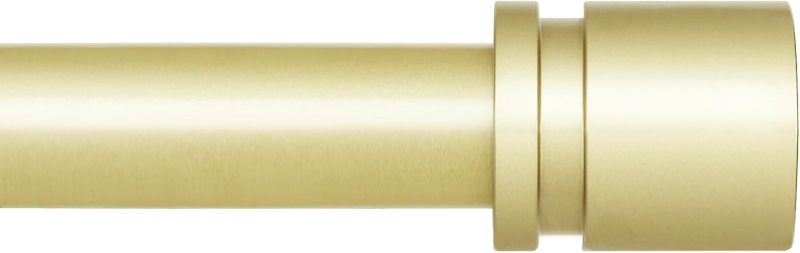 Photo 1 of Curtain Rods for Windows 16 to 144 Inches Adjustable Length 1 Inch Diameter Window Curtain Rod with Aluminium Finials, Warm Gold…
