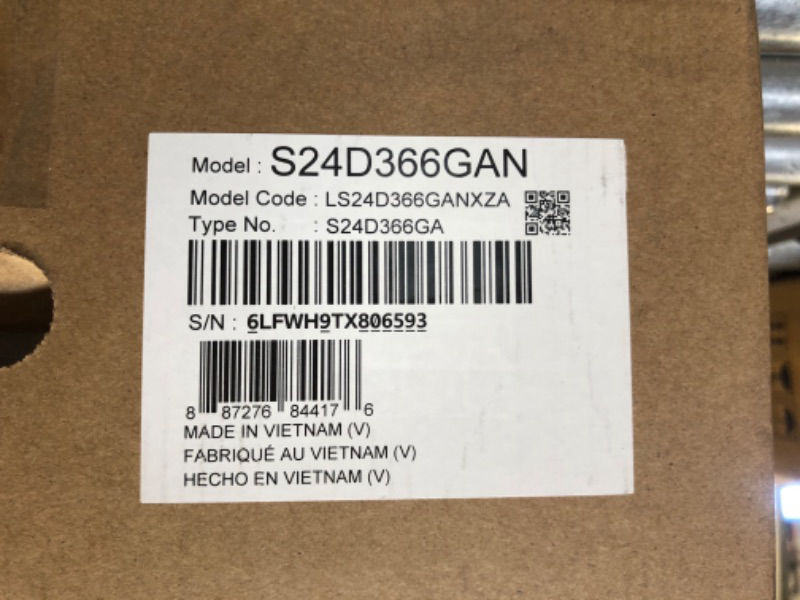 Photo 4 of SAMSUNG 24" Essential S3 (S36GD) Series FHD 1800R Curved Computer Monitor, 100Hz, Game Mode, Advanced Eye Comfort, HDMI and D-sub Ports, LS24D366GANXZA, 2024