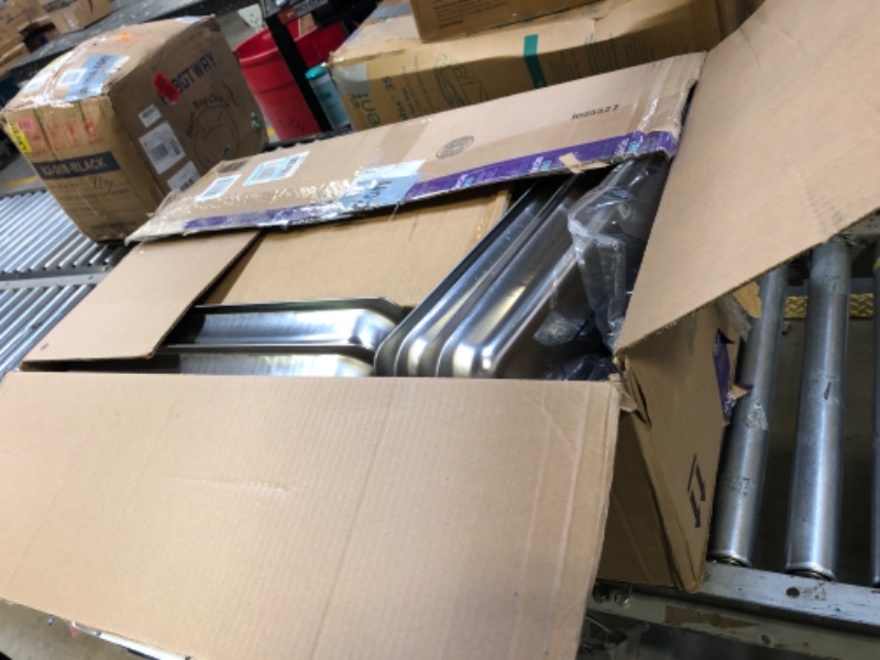 Photo 1 of Chafing Dishes for Buffet 4 Pack, 9 Quart Stainless Steel Chafing Dish Buffet Set with Folding Frame, Food Warmers for Parties, Catering Supplies, Banquets, and Weddings