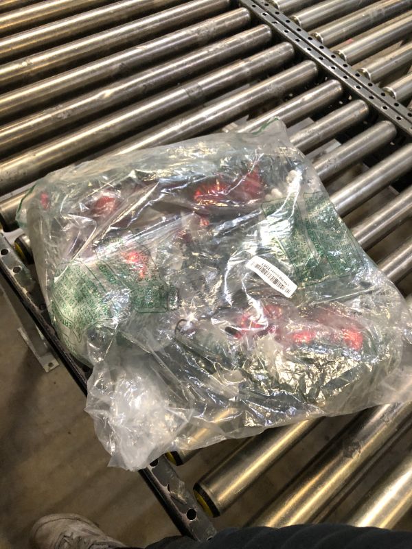 Photo 1 of GarveeHome 6 Ft Pre-Lit Christmas Garland, Battery Operated Lighted Xmas Garland with 20 Lights & Timer, Christmas Garlands with Lights for Mantle Table Centerpiece Indoor Outdoor Decor, Red White