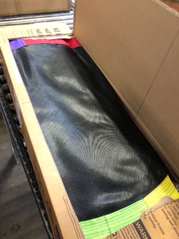 Photo 1 of 440lbs 2 Seat Swing Set for Backyard, 1 Saucer Swing Seat & 1 Belt Swing Seat & Basketball Hoop and Soccer Goal with Heavy Duty A-Frame Metal Swing Stand Outdoor Playset for Kids