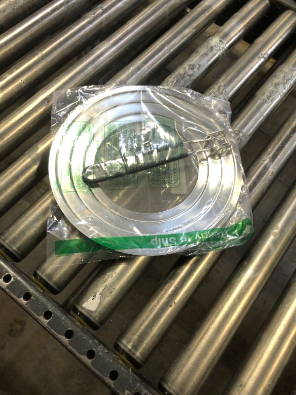 Photo 1 of Stainless Steel Splatter Screen for Frying Pan - Grease Splatter Guard with Folding Handle - Cover Oil Splash from Bacon, Oil, or Deep Fryer - Food Strainer and Universal Cookware