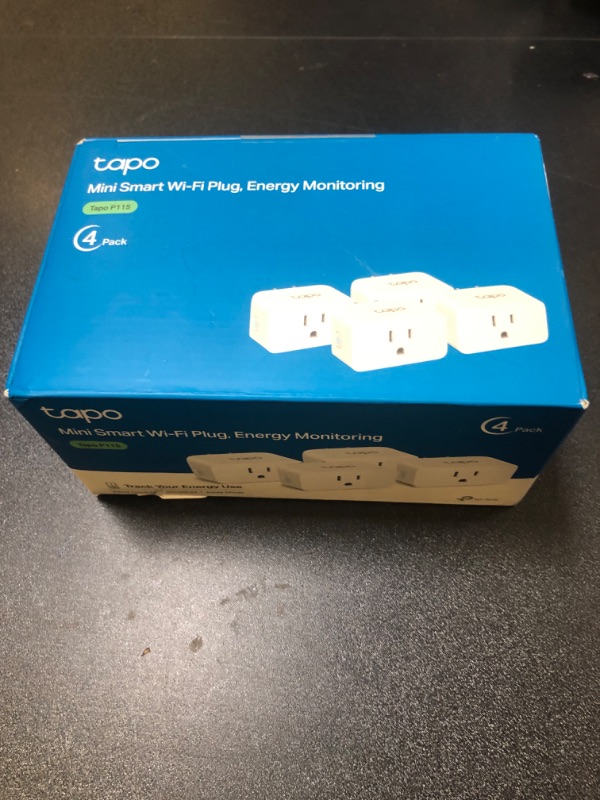 Photo 2 of TP-Link Smart Plug Wi-Fi Mini, Energy Monitoring, Compatible with Alexa & Google Home & Samsung SmartThings, Timer, 15A/1800W Max, ETL Certified, 2.4G Wi-Fi Only, Tapo P115(4-Pack)