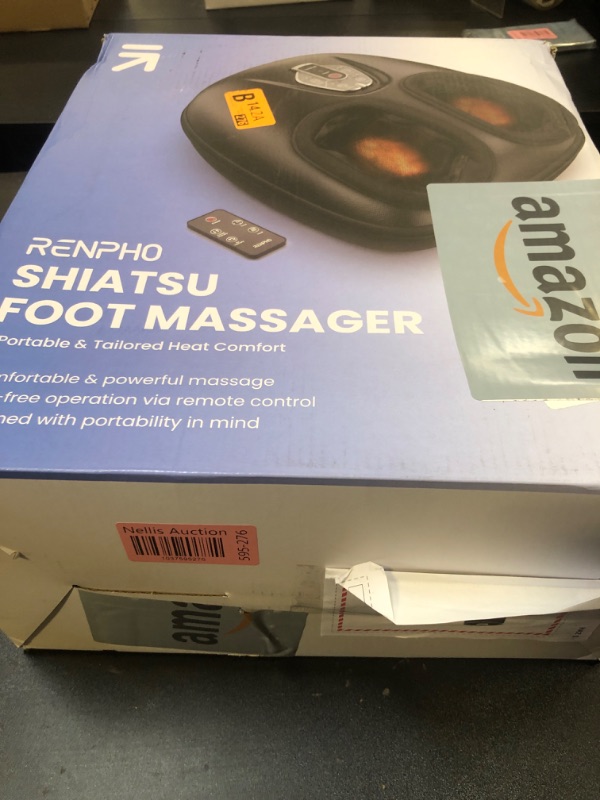 Photo 2 of RENPHO Foot Massager Machine with Heat [2025 Upgraded], FSA HSA Eligible Foot Massager, Valentines Day Gifts for Women Men Mom, 3 Heat Levels, Wireless Control Shiatsu Foot Massager, True Foot Massage