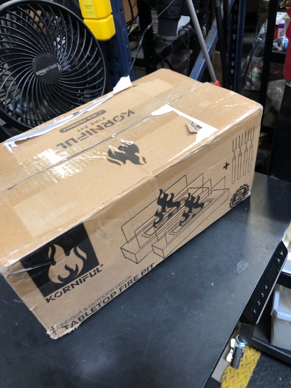 Photo 1 of Tabletop Fire Pit Outdoor Portable Table Top Firepit Indoor Tabletop Fireplace for Patio Balcony Living Room Table Decor Family New Year Party Friday Night Dinner - 2 Pack