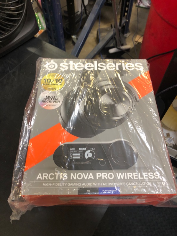 Photo 2 of SteelSeries Arctis Nova Pro Wireless 61520 Gaming Headphones, Wireless, Sealed, High Resolution Active Noise Canceling, Compatible with PC, PS5, PS4, Switch, Hi-Fi Sound, Black, Adjustable (factory sealed)