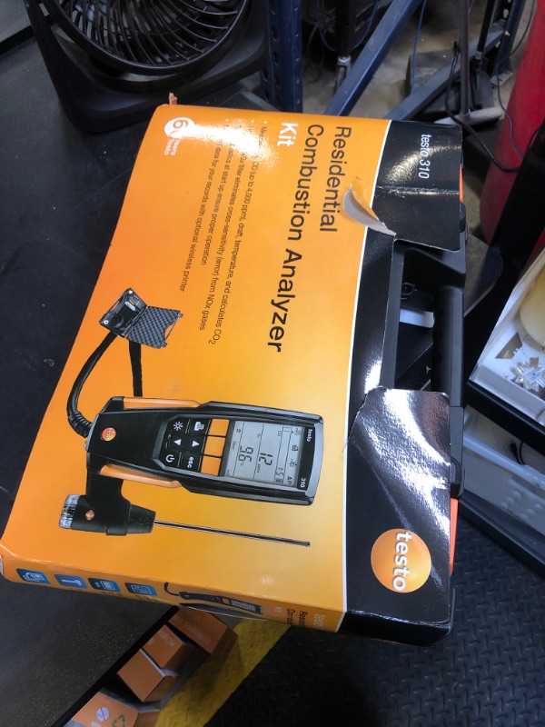 Photo 2 of testo 310 Combustion Analyzer Kit with Printer – Combustion analyzer measuring O2, Flue gas, and CO2 – Manometer for Heating Systems – Carbon Monoxide Meter