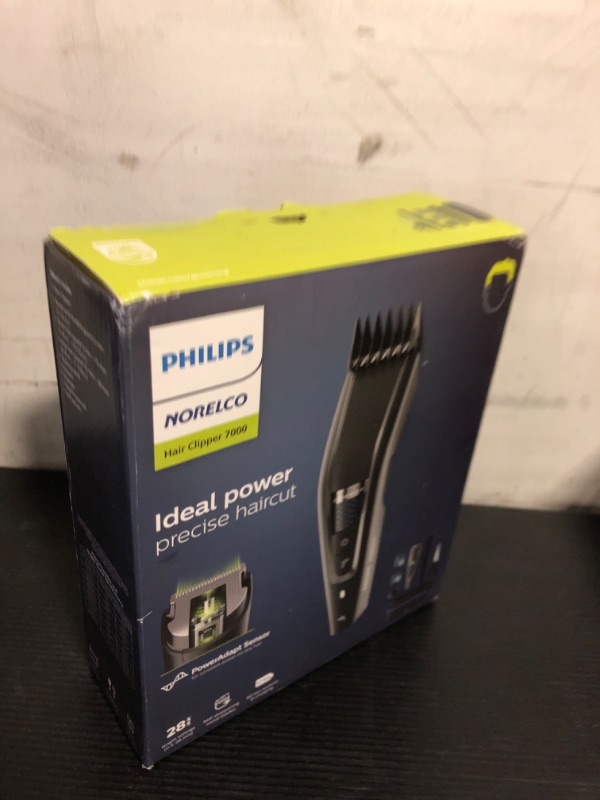 Photo 1 of Philips Norelco Hair Clipper 7000 Series, Hair and Beard Trimmer, Precision Dial, PowerAdapt Sensor, Trim-and-Flow, DualCut, DuraPower, 28 Length Settings, 90 Min. Runtime, HC7650/40