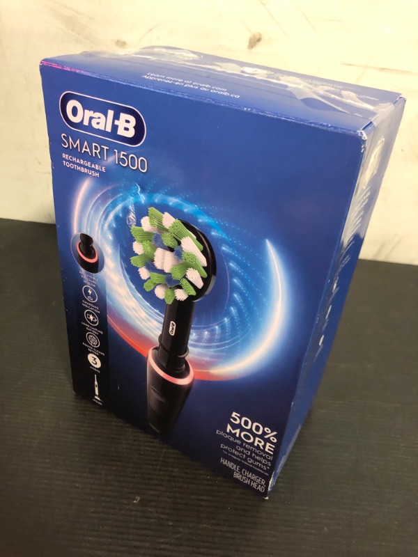 Photo 1 of Oral-B Smart 1500 Electric Power Rechargeable Battery Toothbrush, Black