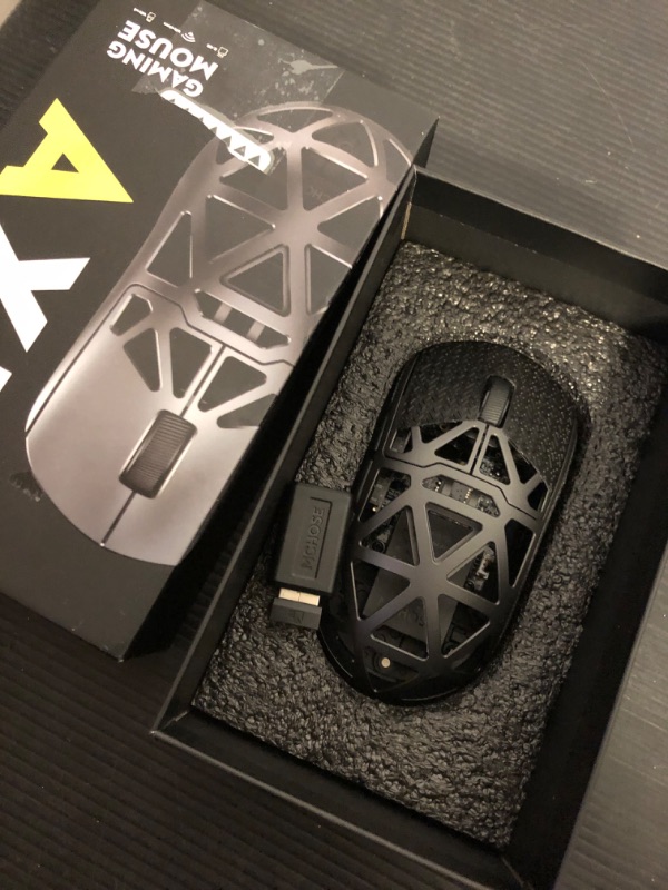 Photo 1 of MCHOSE AX5 PRO MAX Wireless Gaming Mouse, 8KHz Polling Rate Focus PAW 3395 Optical Sensor - 26,000 DPI, 53g Lightweight - 170 Hr Battery, Magnesium Alloy Mice - Blackltiple Colors