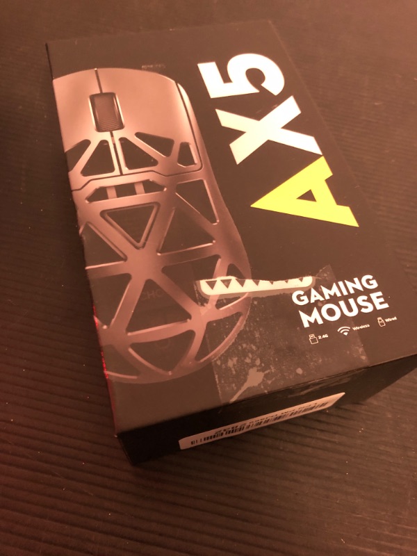 Photo 1 of MCHOSE AX5 PRO MAX Wireless Gaming Mouse, 8KHz Polling Rate Focus PAW 3395 Optical Sensor - 26,000 DPI, 53g Lightweight - 170 Hr Battery, Magnesium Alloy Mice - Blackltiple Colors