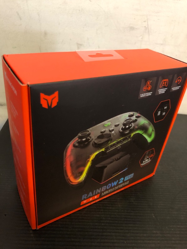 Photo 1 of PC Controller, BIGBIG WON Wireless Controller Motion Control, Hall Trigger, ALPS Joystick, 3.5mm Audio, Gaming Controller for PC Windows/Android/iOS/Switch Pro Controller (Rainbow 2 Pro&Charging Dock)