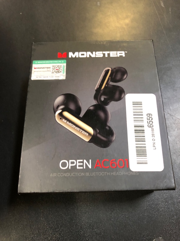 Photo 2 of Monster Open AC601 Wireless Earbuds, Comfort Clip-On Bluetooth Earbuds, Bluetooth 5.4 Earbuds with Environmental Noise Cancellation, IPX5 Waterproof & Touch Control Wireless Headphones for Anywhere