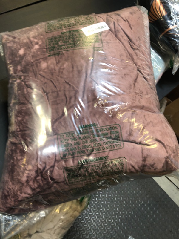 Photo 1 of Sunshine Nicole Distressed Velvet Comforter Set, Distressed Velvet Face and Brushed Solid Microfiber Reverse, with Light Weight Soft Poly Fill, 5 Pieces Brown, Queen