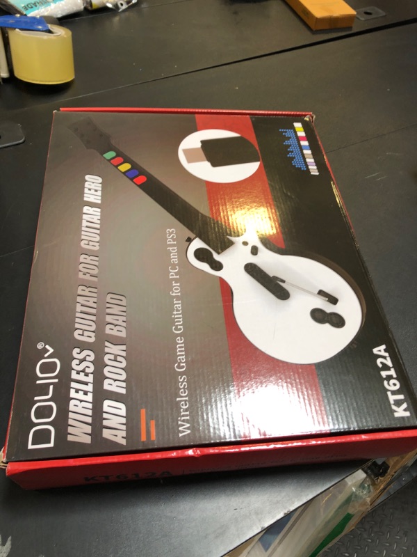 Photo 1 of DOYO Guitar Hero Guitar for PlayStation 3 and PC, Wireless Black Guitar Controller with Strap for Clone Hero, Rock Band and Guitar Hero Games (5 Buttons)