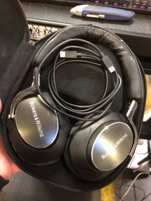 Photo 2 of Bowers & Wilkins Px8 Over-Ear Wireless Headphones, Advanced Active Noise Cancellation, Luxurious Materials, 30-Hour Battery Life, 15-Min Quick Charging, Black