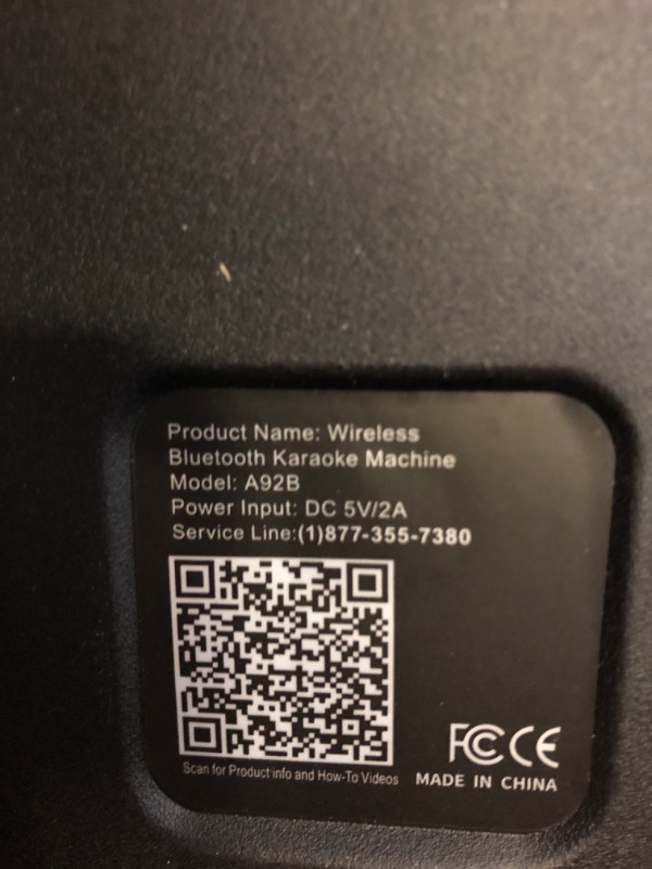 Photo 1 of Fansbe Direct Karaoke Machine Bluetooth 2 Microphones, Karaoke Machine Bluetooth Sound Effects, Outdoor Bluetooth Speaker Karaoke Machine Lights EQ Echo AUX MIC USB TF TWS Remote Control Party, Black