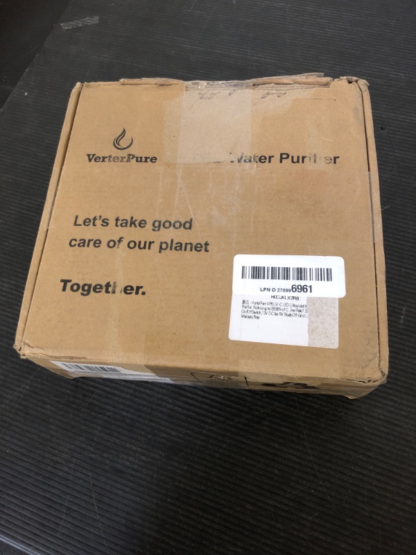 Photo 2 of VerterPure VP6 UV-C LED Ultraviolet Water Filter Purifier, Reduce up to 99.99% of Contaminants at Flow Rate 1.58GPM, Smart On/Off Switch, 12V DC for RV Boats Off-Grid Livings, Mercury Free