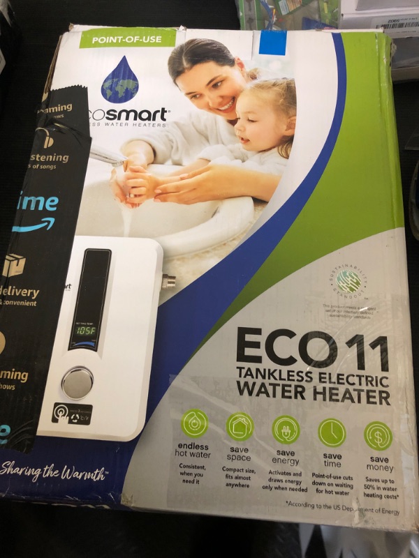 Photo 2 of EcoSmart ECO 11 Electric Tankless Water Heater, 13KW at 240 Volts with Patented Self Modulating Technology