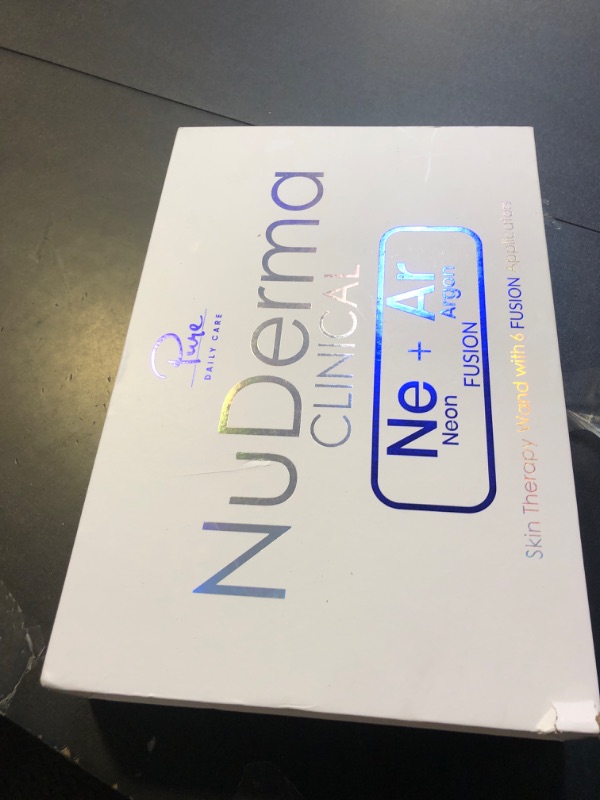 Photo 1 of NuDerma Clinical Skin Therapy Wand - Portable Skin Therapy Machine w 6 Fusion Neon + Argon Wands – Anti Aging - Clarifying - Skin Tightening & Radiance - Wrinkle Reducing