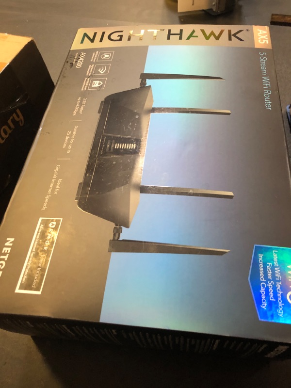 Photo 2 of NETGEAR Nighthawk WiFi 6 Router (RAX43) - Security Features, 5-Stream Dual-Band Gigabit Router, AX4200 Wireless Speed (Up to 4.2 Gbps), Covers up to 2,500 sq.ft. and 25 Devices