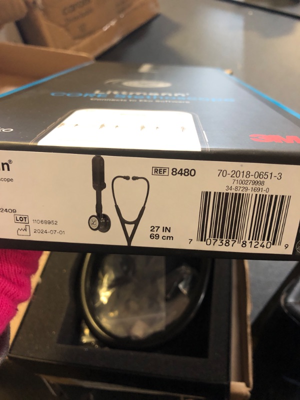 Photo 4 of 3M Littmann CORE Digital Stethoscope, Our Most Advanced Stethoscope Yet, Up To 40x Amplification*, Active Noise Cancellation, In-App Sound Wave Visualization, Black-Finish Chestpiece, 8480