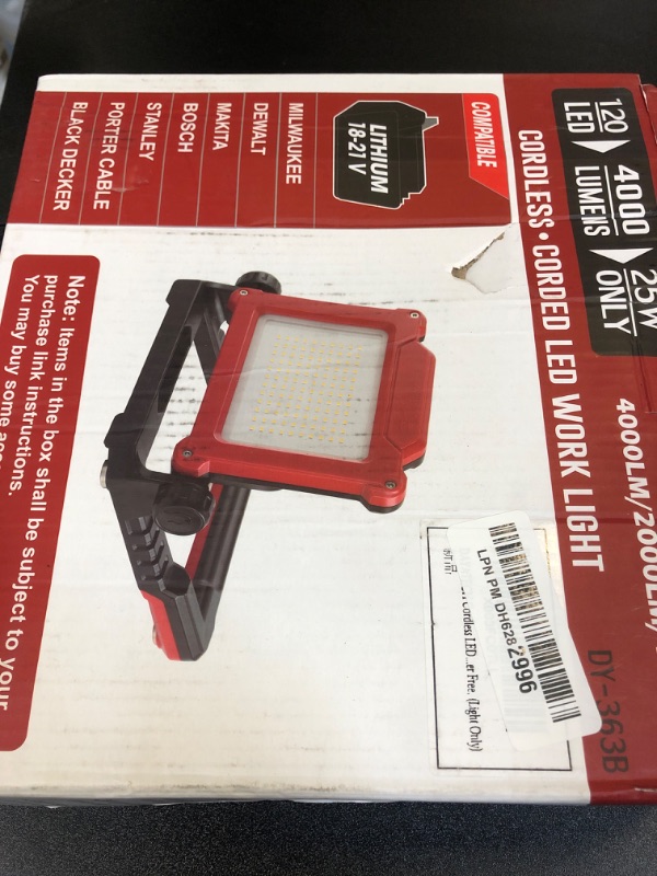 Photo 2 of DAYATECH Cordless LED Work Light Compatible with Makita 18-20V Battery, Magnetic Base for Under Hood, 4000 LM 25 W Brightness Adjustable, Flickerless, (Light Only/Charger Not Included)