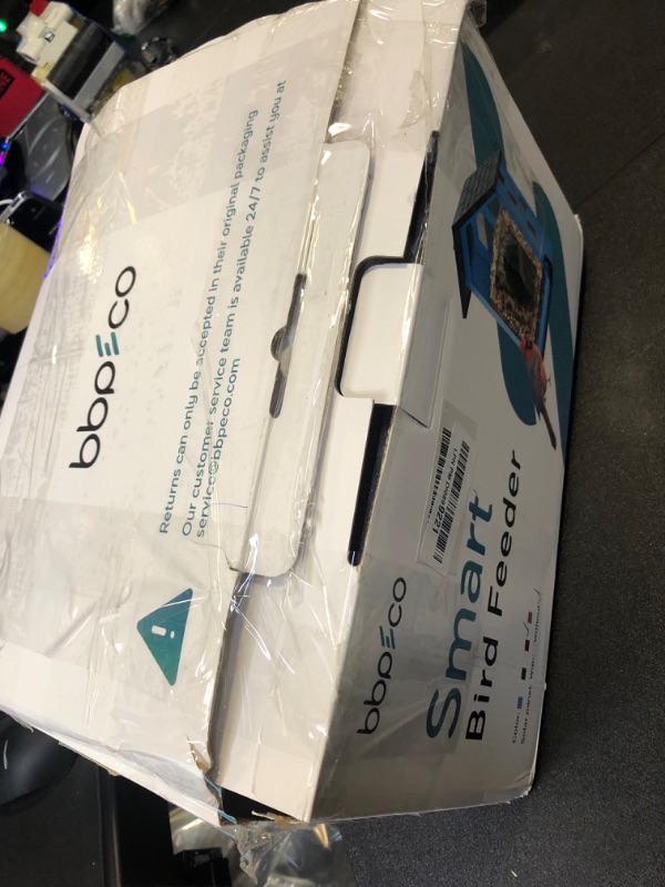 Photo 1 of BBPECO Smart Bird Feeder with Camera Solar Powered Squirrels-Proof, AI Identify Bird Species & Instant Arrival Notification Camera, CCPA Data Security, Metal Case 3.2L Large Capacity Gift