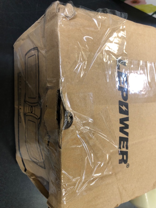 Photo 1 of LEPOWER 3000LM LED Flood Light Outdoor, Switch Controlled LED Security Light, 28W Exterior Lights with 2 Adjustable Heads, 5500K, IP65 Waterproof for Garage, Yard, Patio Brown