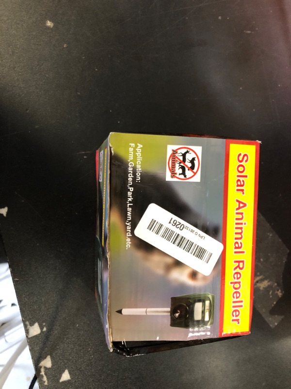 Photo 1 of CIIC Upgraded Solar Animal Repellent, Ultrasonic Control Squirrel Deer Cat Repellent Outdoor, Squirrel Deer Repellent Deterrent Motion Detection with IP66 Waterproof, for Dog Raccoon Skunk, Farm Yard