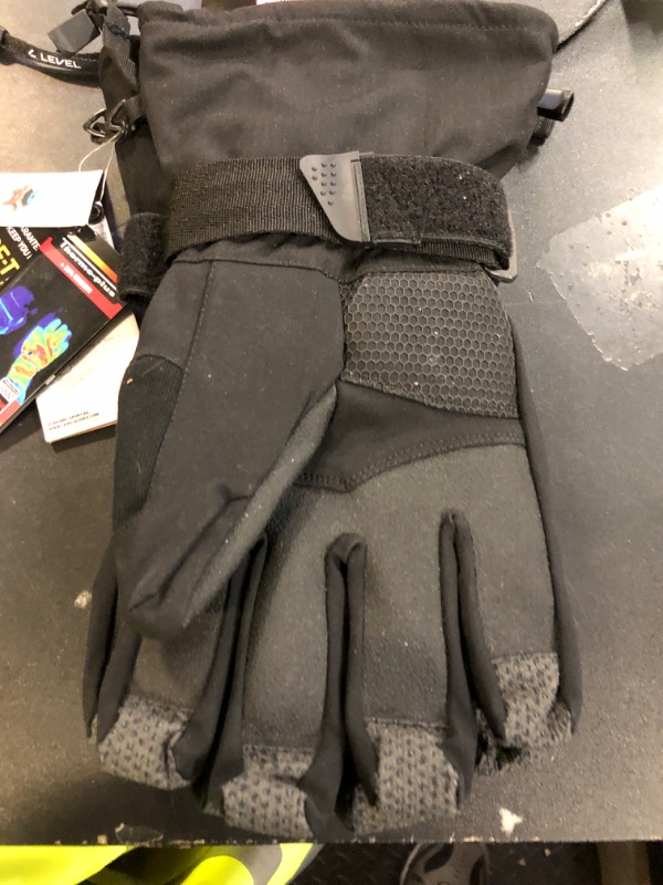 Photo 2 of Level Half  Plus Snowboard Gloves with BioMex Wrist Guards, Waterproof GoreTex Shell, Warm ThermoPlus Liner (Black, Extra Large (9.5in))