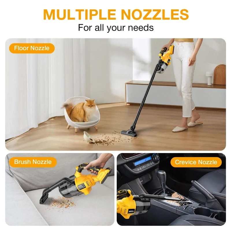 Photo 1 of 20V Battery, Handheld Vacuum Cleaner with Washable HEPA Filter, Portable Shop Vacuum for cater to every scenario, like carpets, car, furniture etc(Battery Not Included)