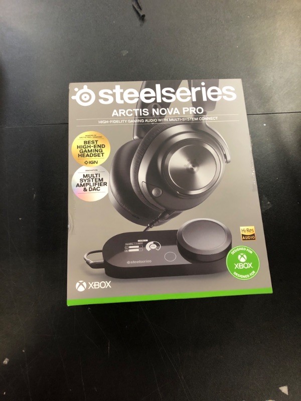 Photo 1 of SteelSeries Arctis Nova Pro for Xbox Multi-System Gaming Headset - Premium Hi-Fi Drivers - Hi-Res Audio - 360° Spatial - GameDAC Gen 2 - Stealth Retractable Mic - Xbox, PC, PS5/PS4, Switch