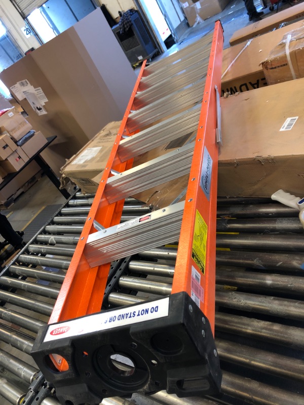 Photo 1 of 8-Foot Fiberglass Step Ladder, 250 Pound Capacity, Meets 2024 Requirements, Upgraded