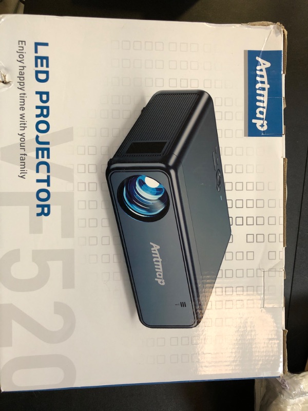 Photo 1 of 4K Projector with WiFi and Bluetooth, antmap Outdoor Projector Native 1080P Bluetooth Projector 4K Wireless WiFi Projector Compatible with Tablet/Laptop/TV Stick/Game Console