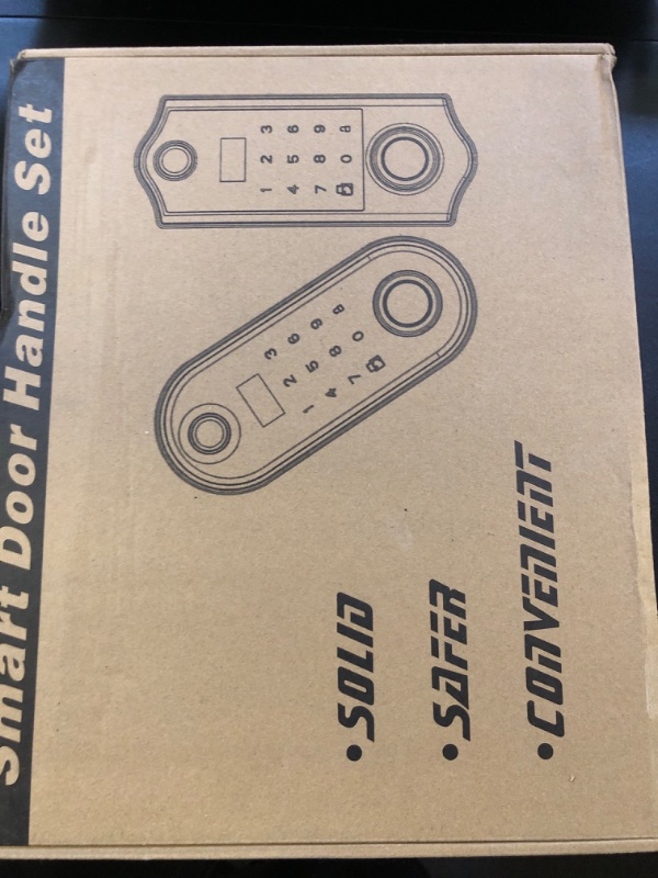 Photo 1 of Yosimika Fingerprint Smart Door Lock with Front Door Handle Set, Keyless Entry Door Lock with Keypad,5-in-1 Smart Deadbolt, Digital Smart Door Lock, Bluetooth Door Lock with Auto Lock