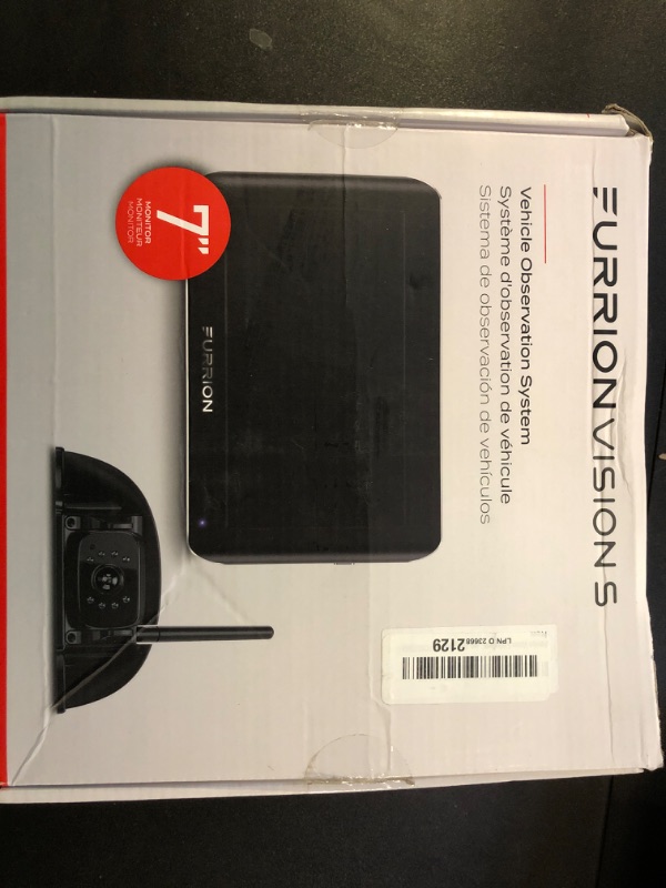 Photo 1 of Furrion Vision S Wireless RV Backup Camera System with 7-Inch Monitor, 1 Rear Sharkfin, Infrared Night Vision, Wide-Angle View, Hi-Res, IP65 Waterproof, Motion Detection, Microphone - FOS07TASF