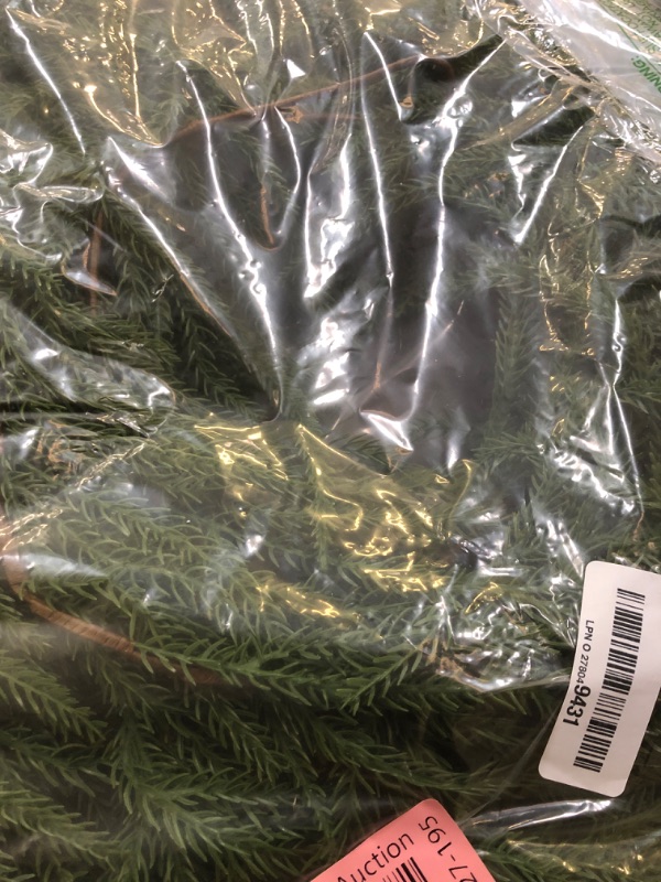 Photo 1 of 2 Pcs 6 Ft Artificial Christmas Garlands,Realistic Touch Winter Norfolk Pine Garland,Artificial Greenery Garland for Mantle, Table, Wall, Indoor, Outdoor Christmas Decorations