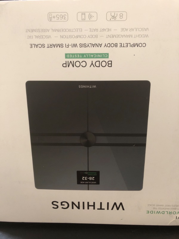 Photo 2 of WITHINGS Body Comp - Scale for Body Weight and Complete Body Analysis, Wi-Fi & Bluetooth, Baby Digital Scale, Accurate Visceral Fat, Heart Health, Scales Compatible with Apple, FSA/HSA