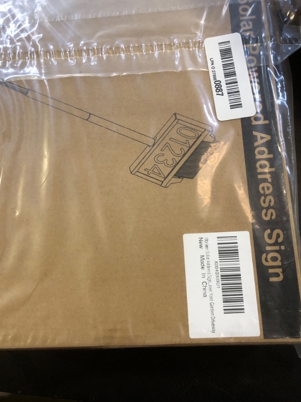 Photo 1 of Solar Power Address Sign, House Numbers for Outside Rechargeable LED Illuminated Lighted Address Signs with Outdoor Waterproof, Address Plaque with 3 Color Temperature for Street Yard Home, Black