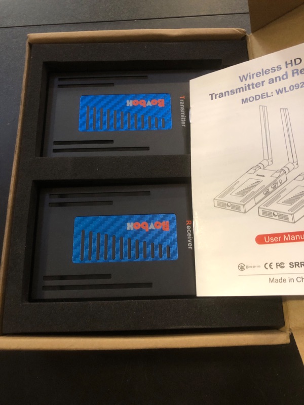 Photo 1 of Wireless HDMI Transmitter and Receiver, 2.4/5G Supports 1080P Range up to 820ft Wireless Video Transmitter for TV with LoopOut and Support IR from PC/Laptop/Set-top/DSLR to Monitor/Projector/TV