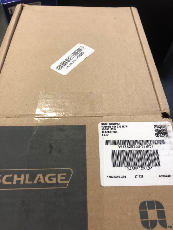 Photo 2 of **SOLD FOR PARTS**
Schlage FE789WB CEN 530 LAT Encode WiFi Latitude Lever Smart Lock, Keyless Entry Touchscreen Door Lock with Century Trim, Black Stainless