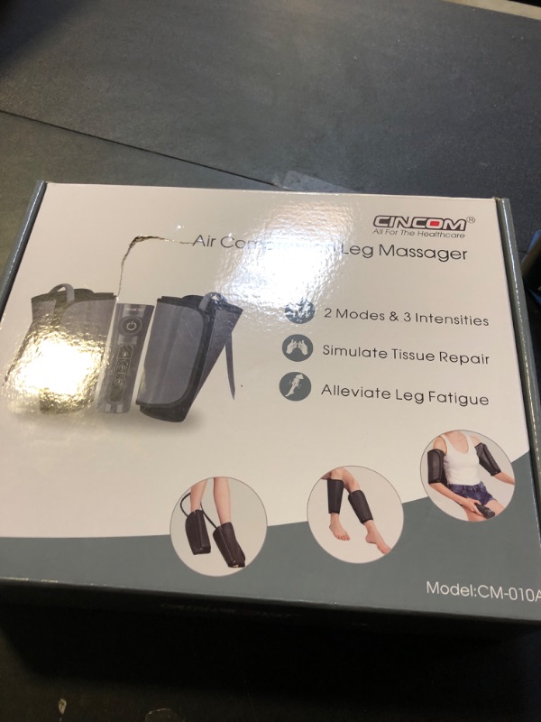 Photo 2 of CINCOM Leg Massager for Circulation and Pain Relief, Air Compression Calf Massager with 2 Modes 3 Intensities Helpful for RLS Edema and Muscles Relaxation Gifts - FSA HSA Eligible