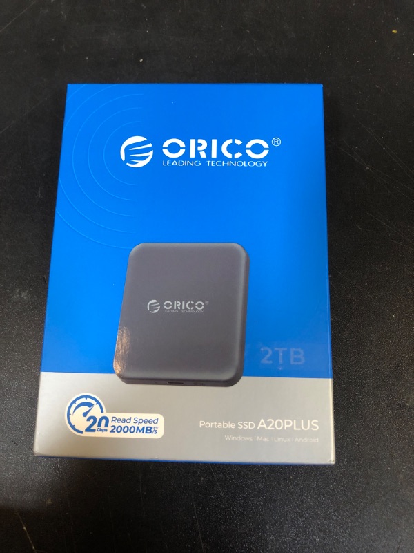 Photo 3 of ORICO 2 TB Magnetic External SSD, 4K ProRes HDR Record and Store, 2000MB/s Stable Transmission and Storage, Portable Solid State Drive, Compatible with Smartphone, Tablet, Computer - A20PLUS