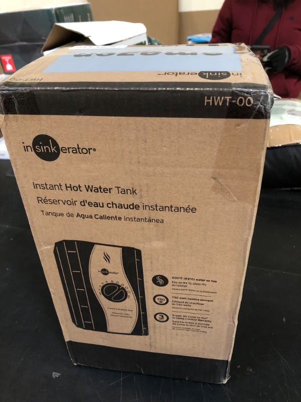 Photo 2 of InSinkErator Instant Hot Water Tank - 2/3 Gallon Stainless Steel Tank, HWT-00, Black