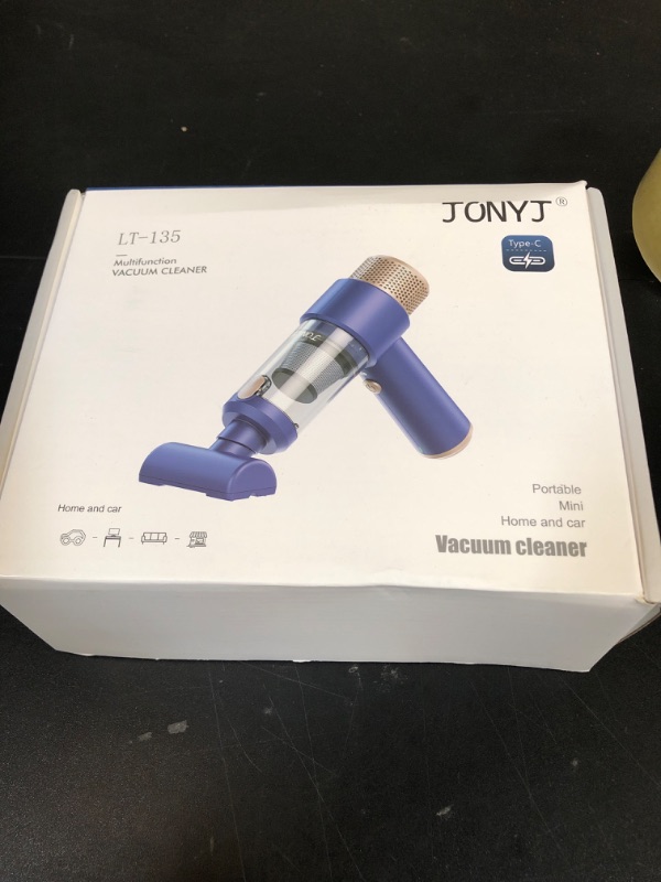 Photo 2 of JONYJ Handheld Car Vacuum Cleaner, 16000PA Car Vacuum Portable Cordless, 2 in 1 Air Duster and Vacuum Cleaner with LED Light, Multi-Nozzles, 120W High Power Hand Held Vacuum for Car, Home, Pet, Office