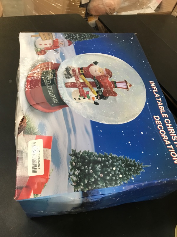 Photo 1 of 6 FT Christmas Animated Snow Globe Inflatables Santa Claus, Snowman Outdoor Decorations, 2024 Originally Designed, LED Lights Blow Up Yard Decoration for Garden Lawn Xmas Holiday Party Gifts