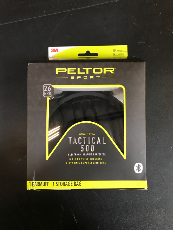 Photo 2 of Peltor Sport Tactical 500 Smart Electronic Hearing Protector, Bluetooth Wireless Ear Muffs, NRR 26 dB, Bluetooth Headphones With Recessed Microphone, Ideal For Range, Shooting & Hunting (TAC500-OTH)